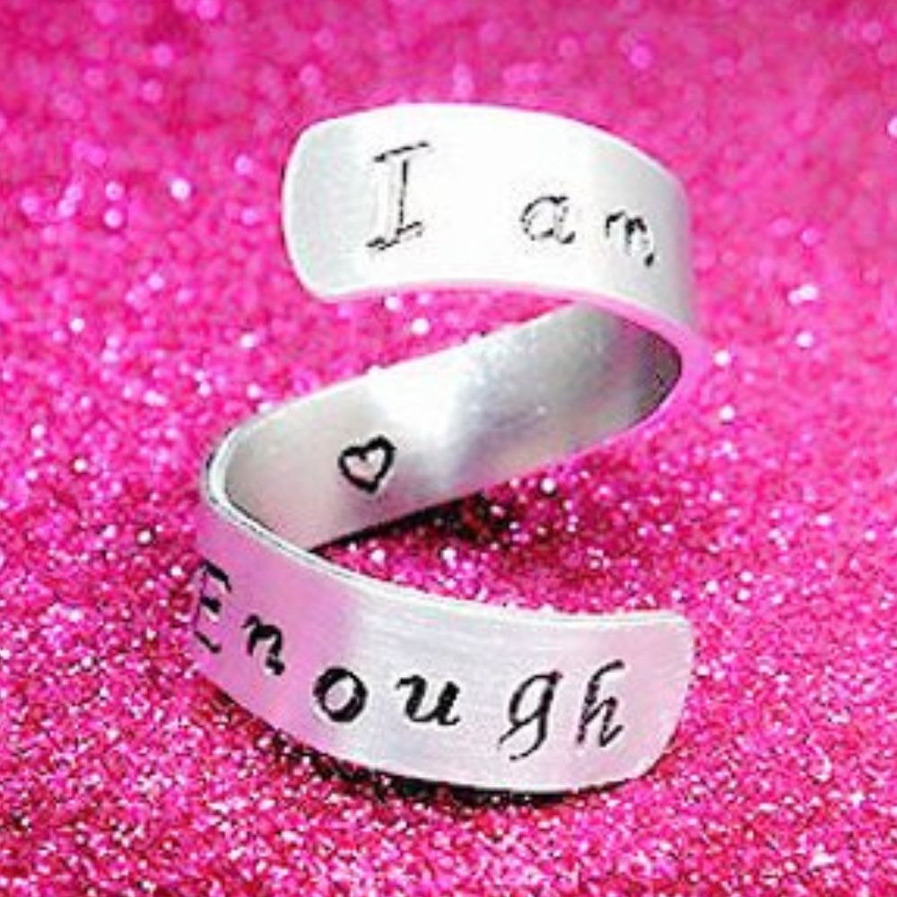 I am Enough Adjustable Wrap Ring - Inspired Quote